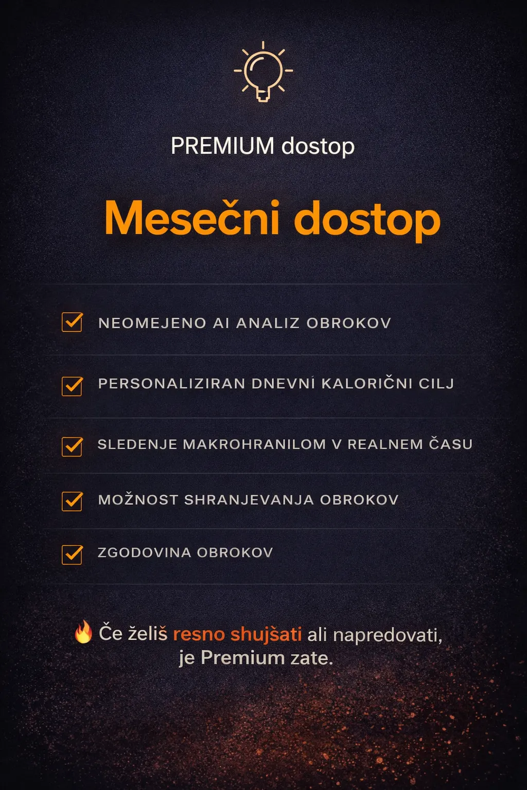 Clever Eat / Mesečni dostop